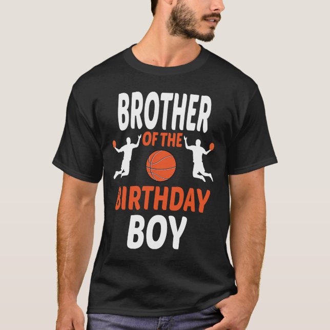 T-shirt Frère de l'anniversaire garçon de basket-ball anni (Devant)