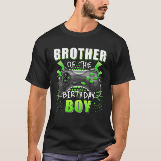 T-shirt Frère De L'Anniversaire Garçon Matching Vidéo Jeu