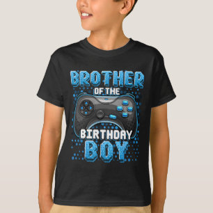 T-shirt Frère De L'Anniversaire Garçon Matching Vidéo Jeu