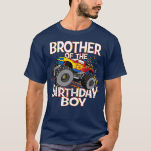 T-shirt Frère De L'Anniversaire Garçon Monster Camion Garç