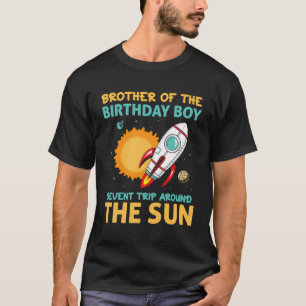 T-shirt Frère De L'Anniversaire Garçon Septième Voyage Aut