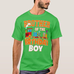 T-shirt Frère De L'Anniversaire Garçon Train Fête Annivers