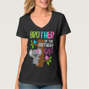 T-shirt Frère De L'Anniversaire Koala Girl Matching Famill