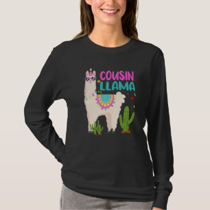 T-shirt Frère De L'Anniversaire Llama Girl Matching Famill