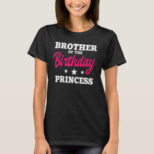 T-shirt Frère De L'Anniversaire Princess Party Anniversair