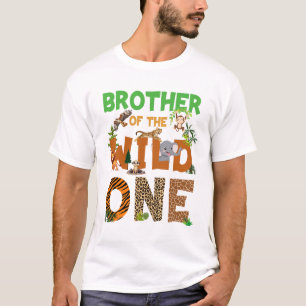T-shirt Frère De L'Anniversaire Sauvage Un Safari Annivers