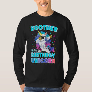 T-shirt Frère De L'Anniversaire Unicorne Dabbing Unicorn G