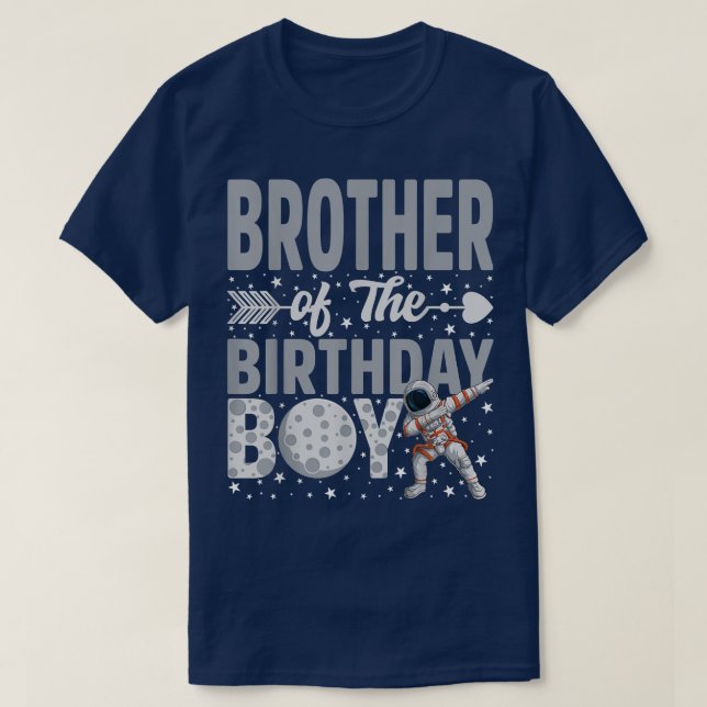 T-shirt Frère De L'Astronaut Anniversaire Thème Espace Gar (Design devant)