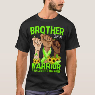 T-shirt Frère De Main D'Un Guerrier Handicap Cerveau