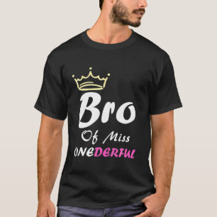 T-shirt Frère De Mlle Onederful Funny 1Eanniversaire Premi