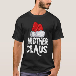 T-shirt Frère de Noël Claus Chapeau de Père Noël Xmas Fami