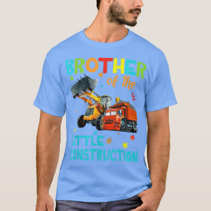 T-shirt Frère De Petit Camion De Construction Anniversaire