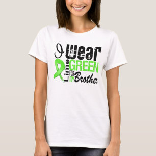 T-shirt FRÈRE de ruban de vert de chaux d'usage du