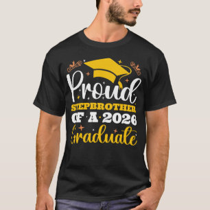 T-shirt Frère de step personnalisé fier d'un diplômé de 20
