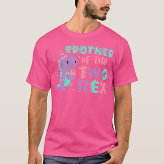 T-shirt Frère Des Deux Rex Anniversaire Dinosaure Famille 