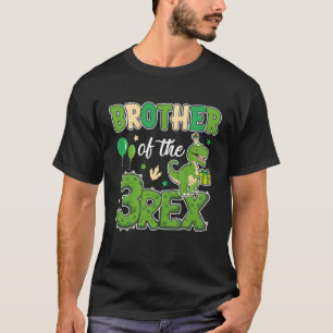 T-shirt Frère Des Trois Rex Anniversaire Famille Dinosaure