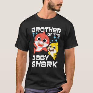 T-shirt Frère Du Bébé Birthday Shark Brother Shark B