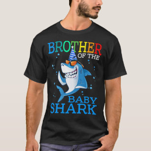T-shirt Frère Du Bébé Requin Anniversaire Frère Requin S