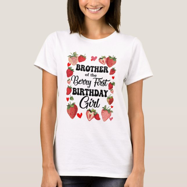 T-shirt Frère Du Berry Premier Anniversaire Fille Sweet St (Devant)