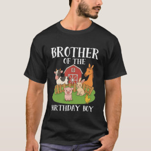 T-shirt Frère du garçon d'anniversaire Animaux de la ferme