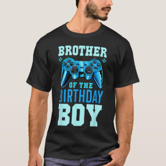 T-shirt Frère du garçon d'anniversaire vidéo joueur corres