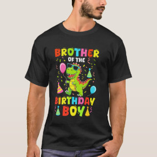 T-shirt Frère du garçon qui fête son anniversaire T Rex RA