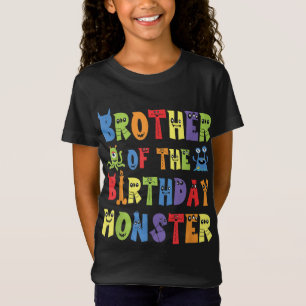 T-Shirt Frère Du Monstre D'Anniversaire Alien Enfant B-day