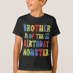 T-shirt Frère Du Monstre D'Anniversaire Alien Enfant B-day