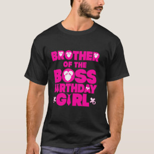 T-shirt Frère Du Patron Anniversaire Fille Bébé Famille Dé