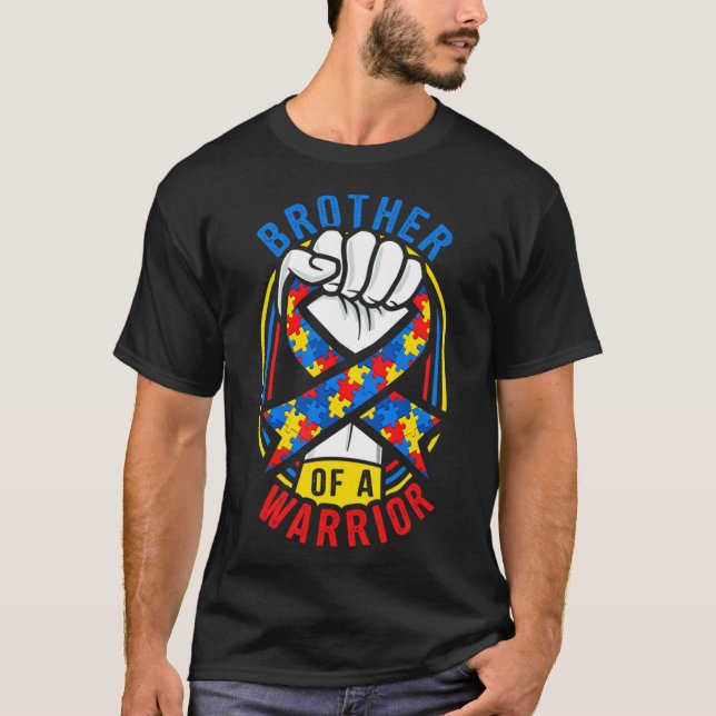 T-shirt Frère D'Une Sensibilisation sur l'autisme De Guerr (Devant)