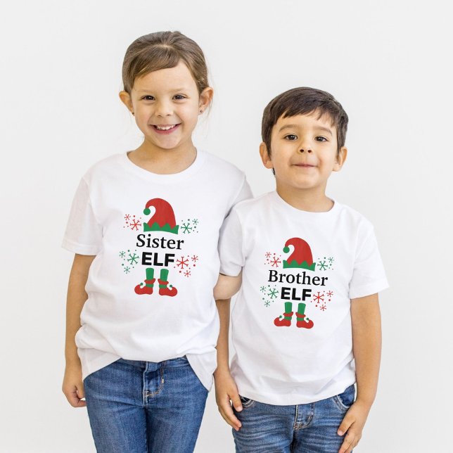 T-shirt Frère Elf Boy's Blanc (Créateur téléchargé)