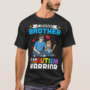 T-shirt Frère fier guerrier de la sensibilisation à l'auti