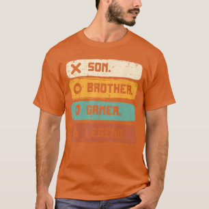 T-shirt Frère Fils Légende de jeu vidéo de jeu Hommes Garç