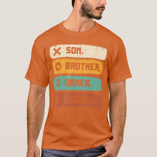 T-shirt Frère Fils Légende de jeu vidéo de jeu Hommes Garç