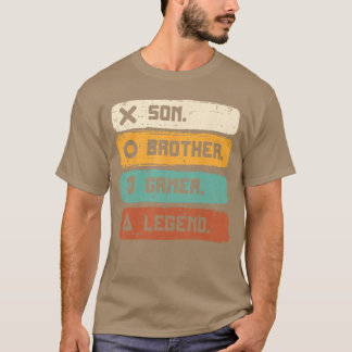 T-shirt Frère Fils Légende de jeu vidéo Jeux Hommes Garçon
