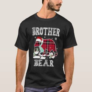 T-shirt Frère Ours Rouge Buffalo Plaid Famille Corresponda