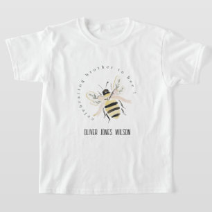 T-shirt Frère pastel mignon à l'abeille Fête de bébé neutr
