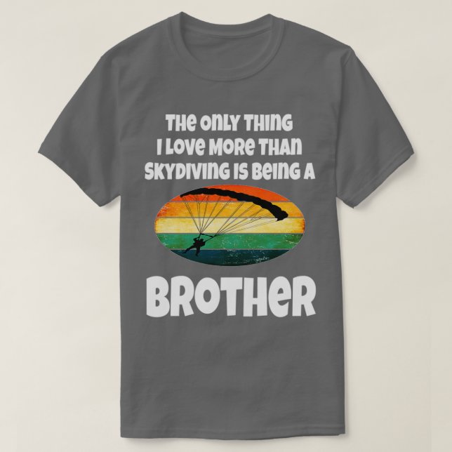 T-shirt Frère Skydiver Sibling Retro Sunset Pa (Design devant)