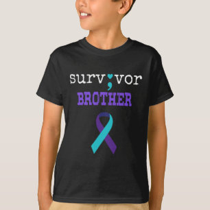 T-shirt Frère Survivant Semicolon Don Prévention du suicid
