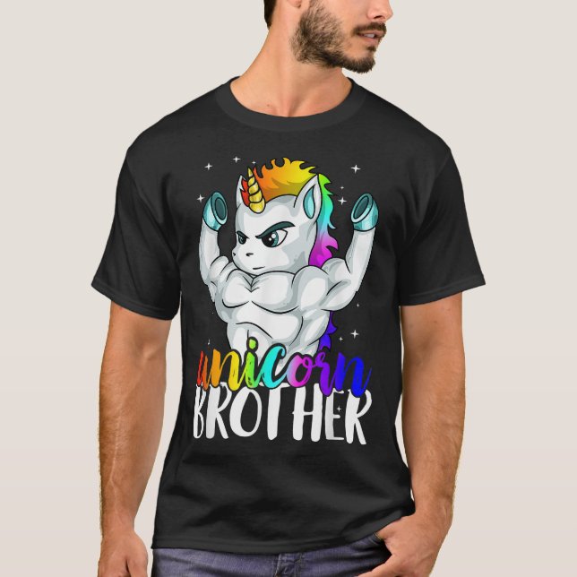 T-shirt Frère Unicorne Soeur à Big Bro Brothercorn Chri (Devant)