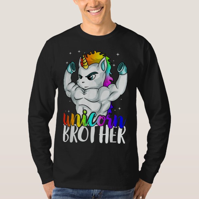T-shirt Frère Unicorne Soeur à Big Bro Brothercorn Chri (Devant)