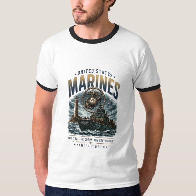 T-shirt Frères des Marines des États-Unis de la Fraternité (Devant)