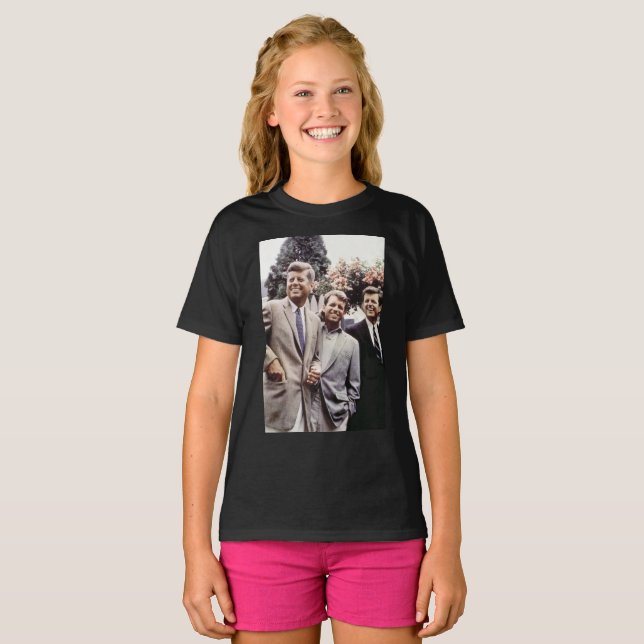 T-shirt Frères Kennedy à la Maison Blanche avec le préside (Devant entier)