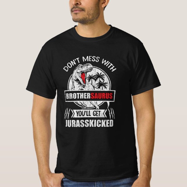 T-shirt FrèreSaurus Drôle Cadeau de Frère de Dinosaure de  (Devant)