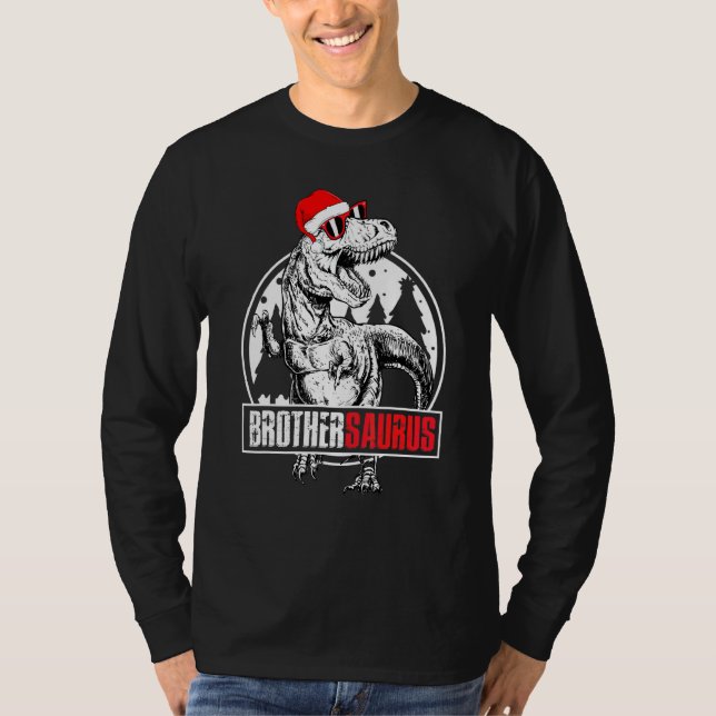 T-shirt Frèresaurus Noël dinosaure appariés Pjs Fami (Devant)