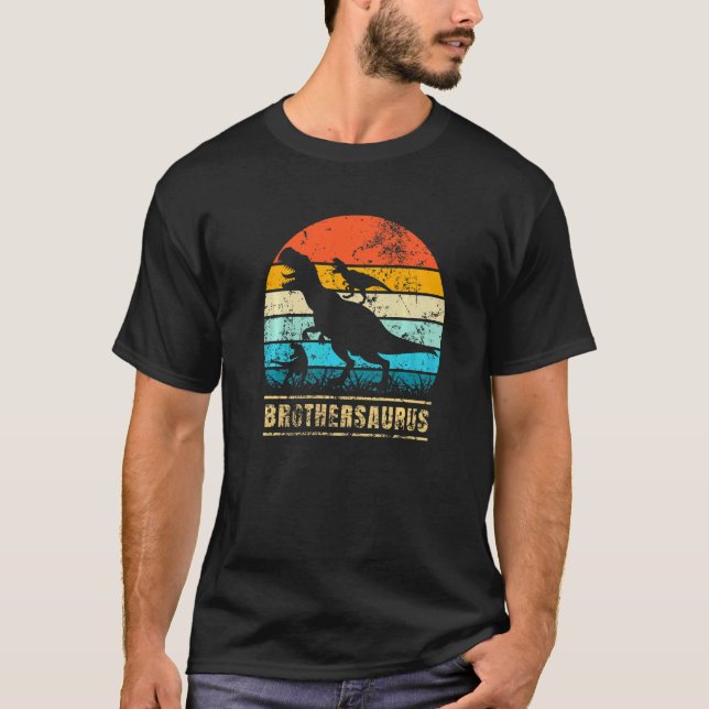 T-shirt Frèresaurus rex Frère Saurus Dinosaure (Devant)