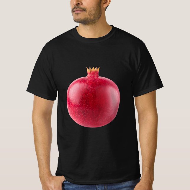 T-shirt Fresh Whole Red Pomegranate Fruit Healthy Food Art (Devant)