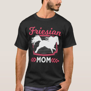 T-shirt Fresian Maman Friesian Horse Rider