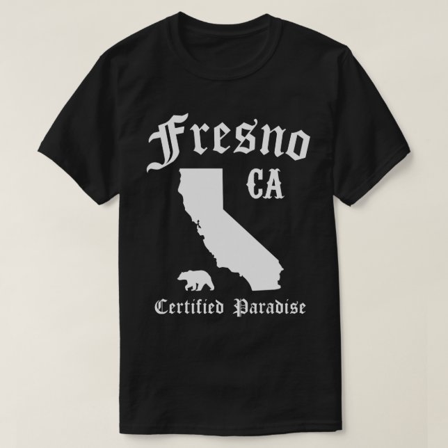 T-shirt Fresno California Certified Paradise Fresno Long S (Design devant)