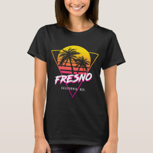 T-shirt Fresno Californie Palmiers États-Unis Surf Rétro S